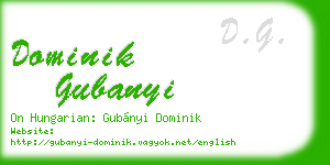 dominik gubanyi business card